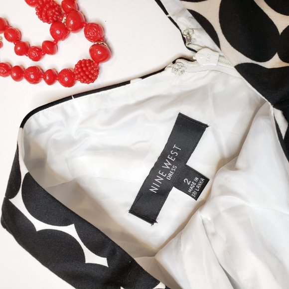 Nine West Polka Dot Swing Dress, 2 - Picture 6 of 8